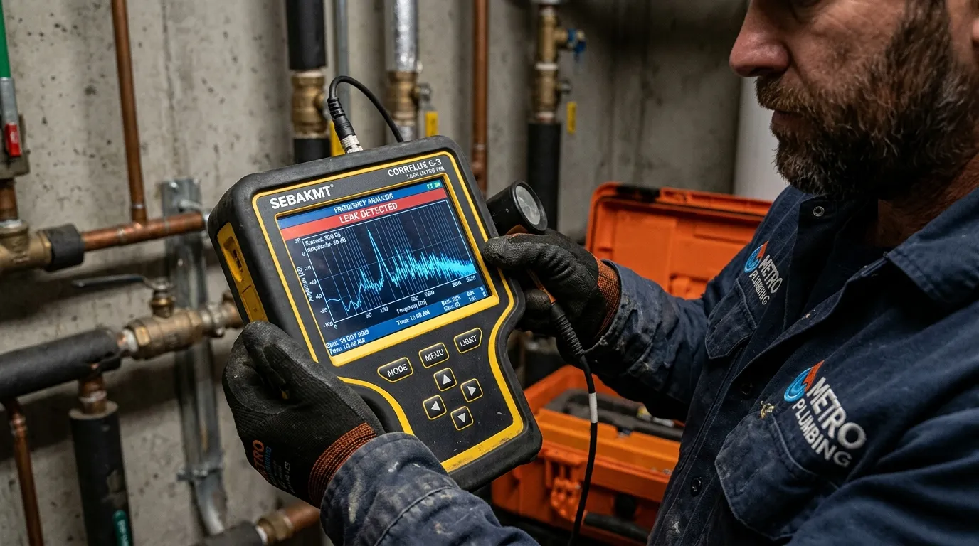 Electronic listening device being used on a concrete floor
