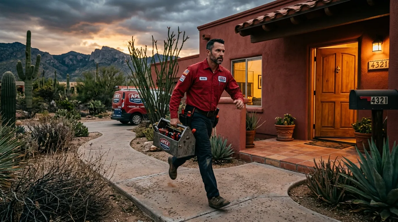 Requesting slab leak service at a Central Tucson property
