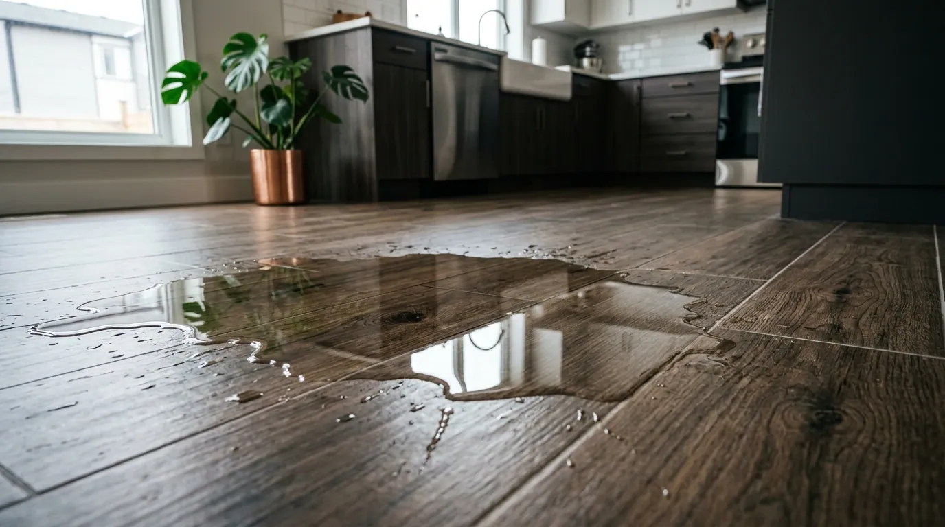 Protecting flooring during leak detection